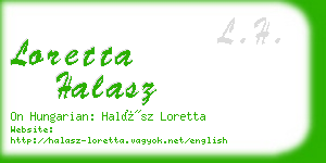 loretta halasz business card